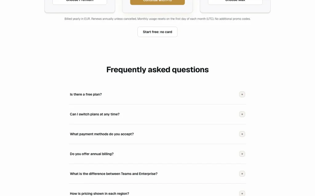 Lapu AI pricing page with plans and prices — screenshot of the productivity & writing AI tool, Oct 1, 2026
