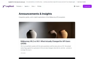 Legnext blog — screenshot of the image generation AI tool, 2026-10-02
