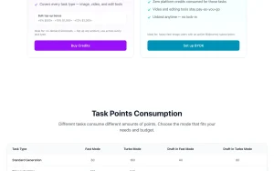 Legnext pricing page with plans and prices — screenshot of the image generation AI tool, 2026-10-02