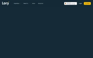 Leni homepage — screenshot of the productivity & writing AI tool, 2026-10-02