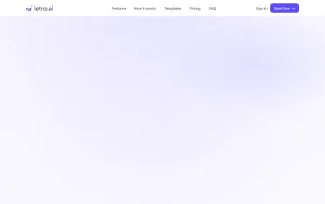 Letro pricing page with plans and prices — screenshot of the productivity & writing AI tool, 2026-10-01