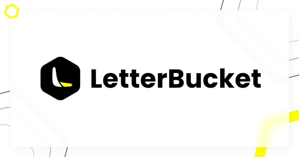 Capture d'écran de la page d'accueil de LetterBucket, outil d'IA productivité et rédaction