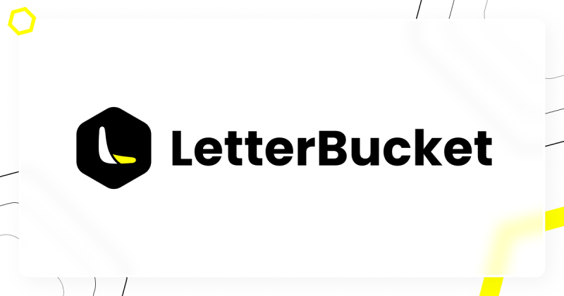 LetterBucket captura de tela da página inicial, ferramenta de IA produtividade & escrita