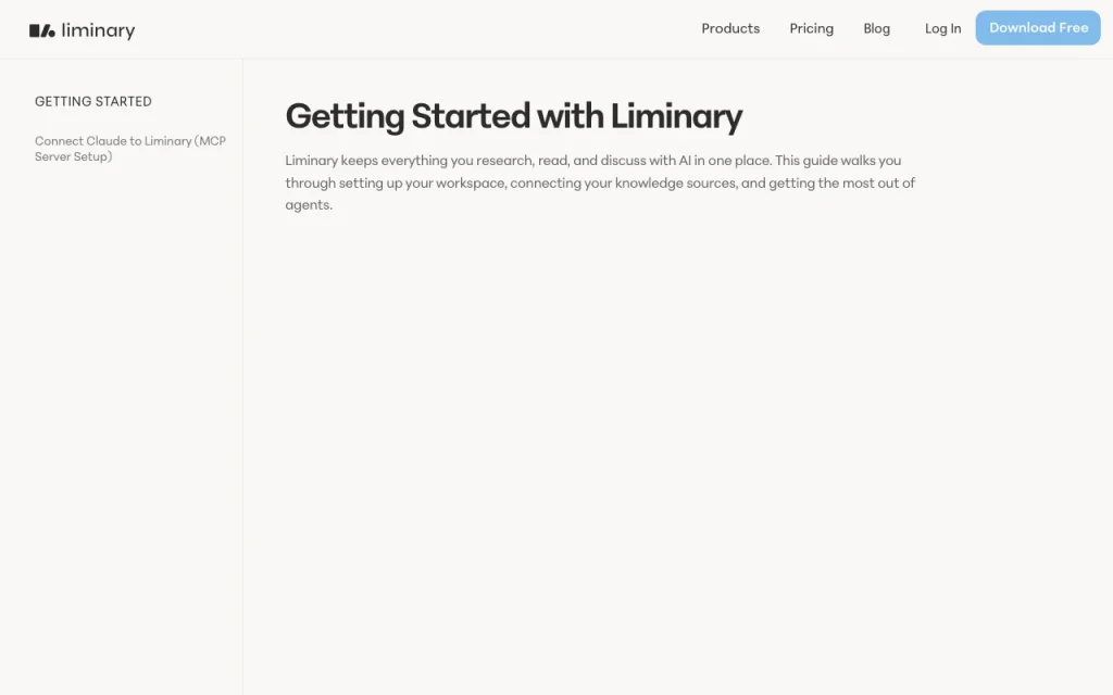 Liminary documentation — capture d'écran de l'outil d'IA recherche, Oct 2, 2026