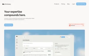 Liminary homepage — screenshot of the research & search AI tool, 2026-10-02