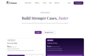 Litmas AI pricing page with plans and prices — screenshot of the productivity & writing AI tool, 2026-10-02