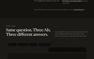 LLMWise homepage — screenshot of the chat assistants AI tool, 2026-10-02