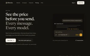 LLMWise pricing page with plans and prices — screenshot of the chat assistants AI tool, 2026-10-02