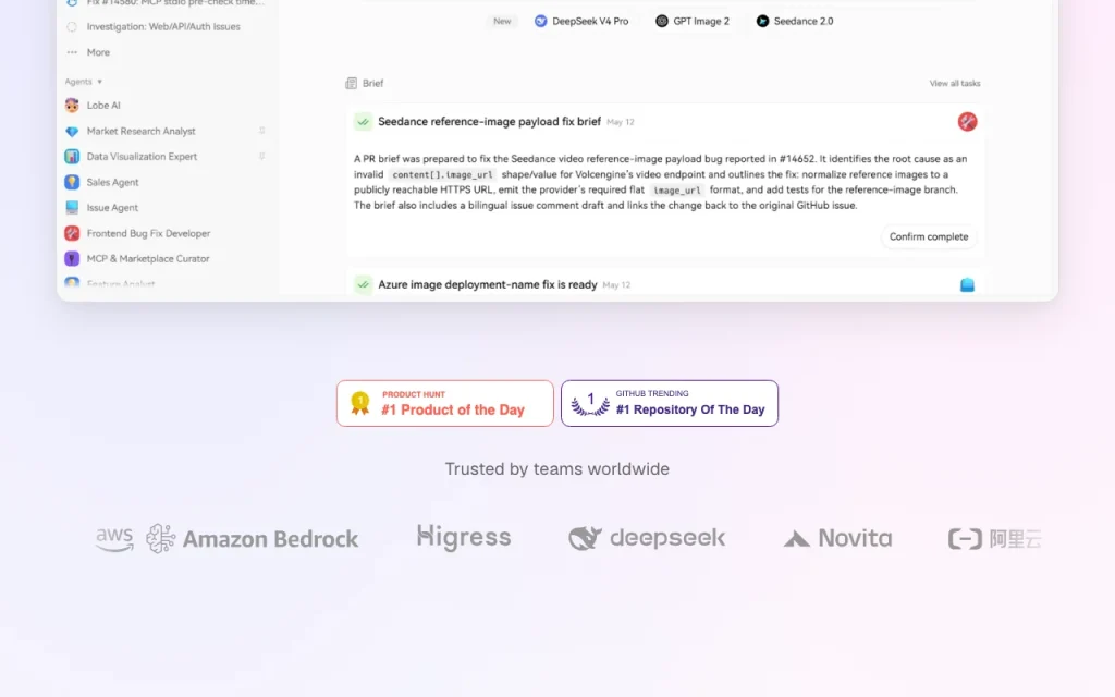 LobeHub homepage — screenshot of the chat assistants AI tool, Oct 2, 2026