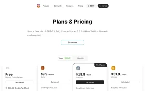 LobeHub pricing page with plans and prices — screenshot of the chat assistants AI tool, 2026-10-02