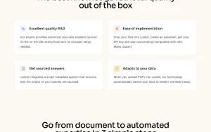 Lookio homepage page homepage screenshot, productivity & writing AI tool