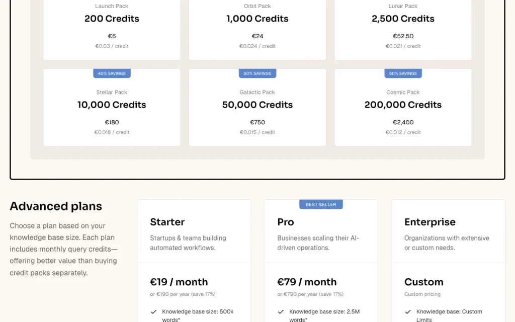 Lookio página de precios con planes y precios — captura de pantalla de la herramienta de IA productividad y escritura, Oct 1, 2026