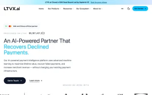 LTVX.ai homepage — screenshot of the productivity & writing AI tool, 2026-10-02