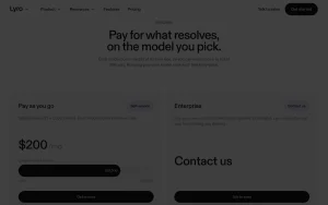 Lyro pricing page with plans and prices — screenshot of the productivity & writing AI tool, 2026-10-02