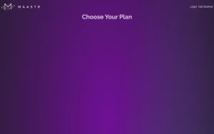 Maastr pricing page with plans and prices — screenshot of the audio & voice AI tool, 2026-10-02