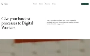 Maisa homepage page homepage screenshot, productivity & writing AI tool