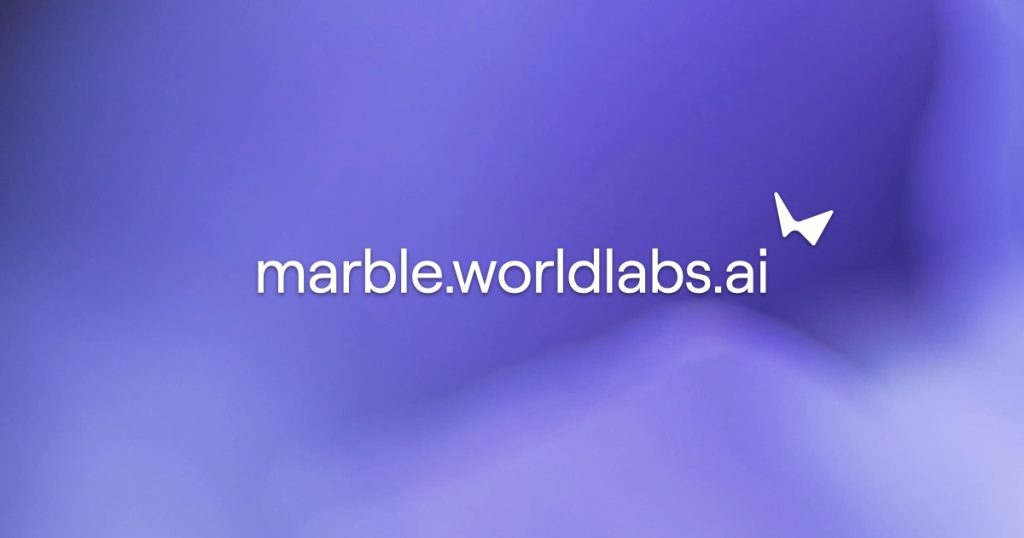 Marble (World Labs) homepage screenshot, image generation AI tool