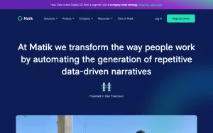 Matik about page — screenshot of the productivity & writing AI tool, 2026-10-02