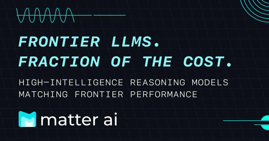 MatterAI homepage screenshot, coding AI tool