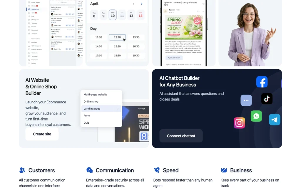 Mavibot homepage — screenshot of the productivity & writing AI tool, Oct 2, 2026