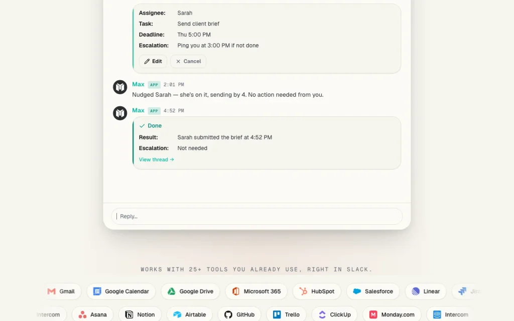 Max homepage — screenshot of the productivity & writing AI tool, Oct 2, 2026