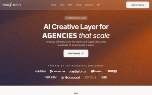 Maxfusion AI homepage — screenshot of the video AI tool, 2026-10-01