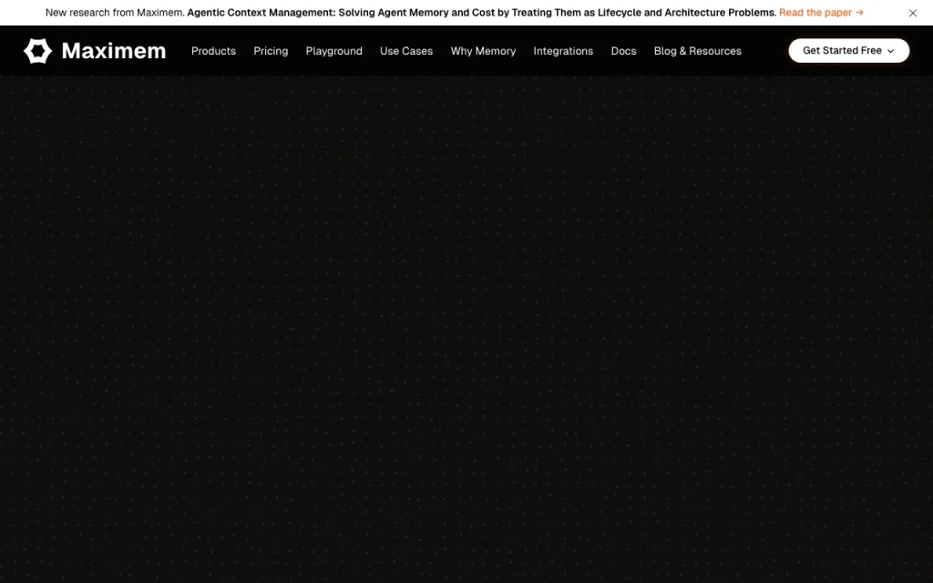 Maximem (Synap) página principal — captura de pantalla de la herramienta de IA programación, Oct 2, 2026