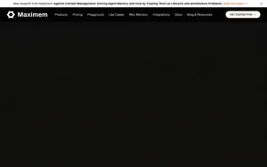 Maximem (Synap) homepage — screenshot of the coding AI tool, 2026-10-02