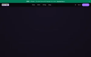 MCP360 homepage — screenshot of the coding AI tool, 2026-10-01