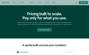 MeltPlan pricing page with plans and prices — screenshot of the productivity & writing AI tool, 2026-10-02