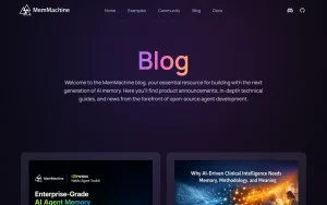MemMachine blog — screenshot of the coding AI tool, 2026-10-02