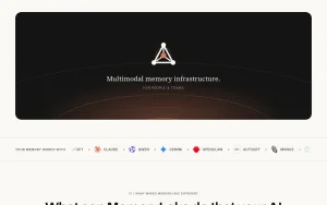 MemoryLake homepage page homepage screenshot, productivity & writing AI tool