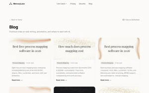 MemoryLane blog — screenshot of the productivity & writing AI tool, 2026-10-02