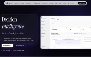 mia homepage — screenshot of the research & search AI tool, 2026-10-02