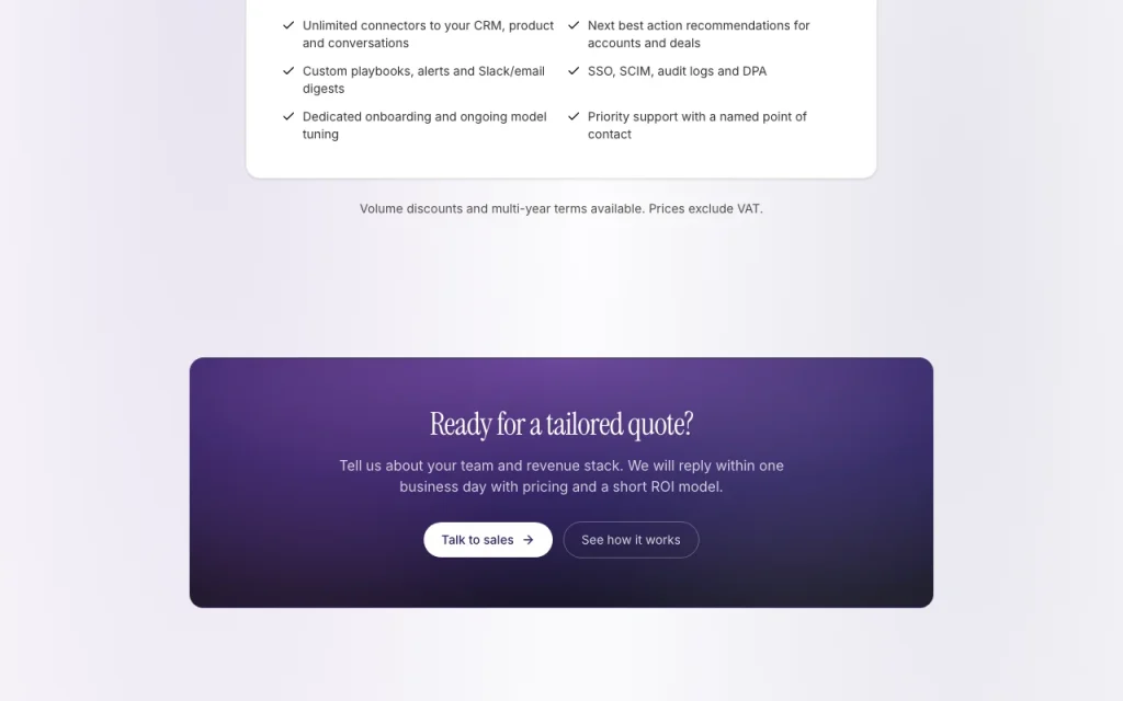 mia pricing page with plans and prices — screenshot of the research & search AI tool, Oct 2, 2026