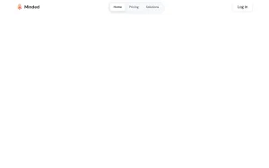 Minded homepage page homepage screenshot, productivity & writing AI tool