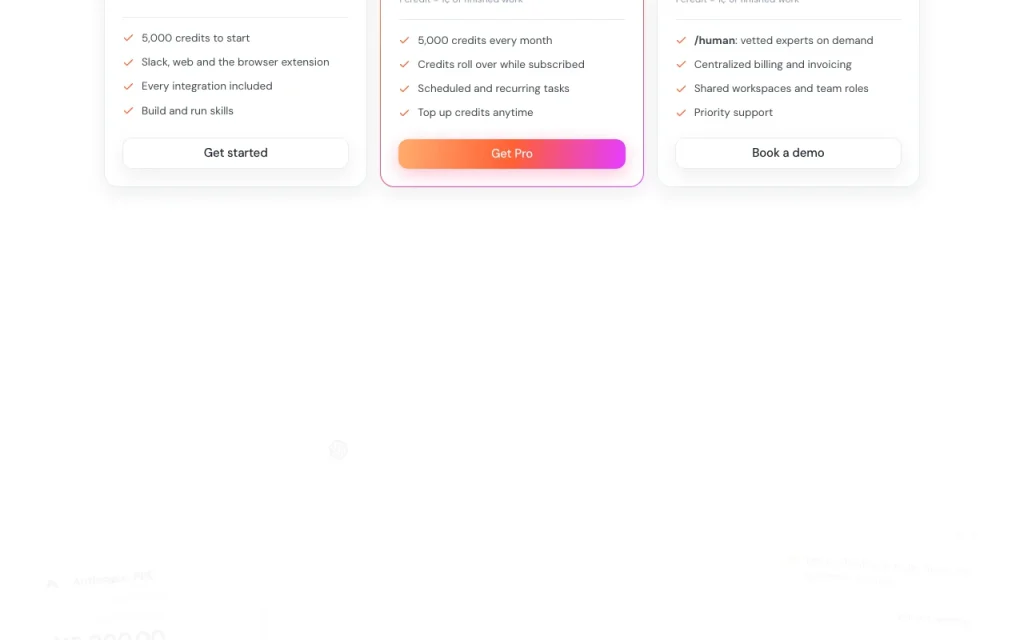 Minded Preisseite mit Tarifen und Preisen – Screenshot des KI-Tools produktivität & schreiben, Oct 1, 2026