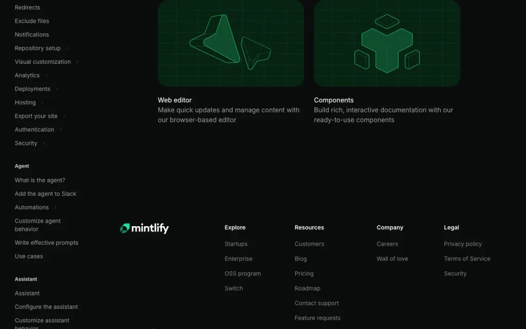 Mintlify documentación — captura de pantalla de la herramienta de IA programación, Oct 1, 2026