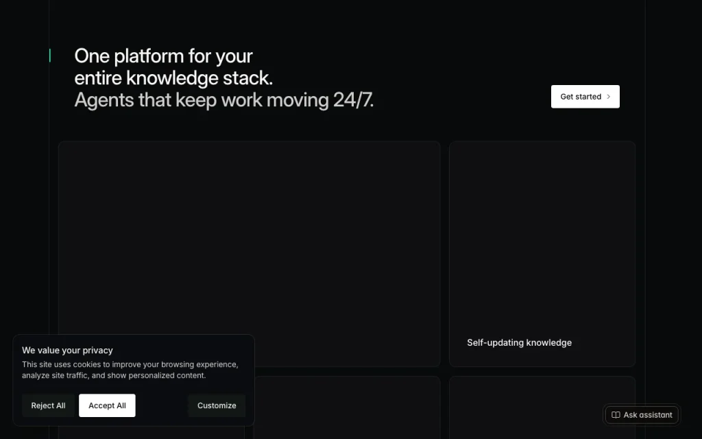 Mintlify página principal — captura de pantalla de la herramienta de IA programación, Oct 1, 2026