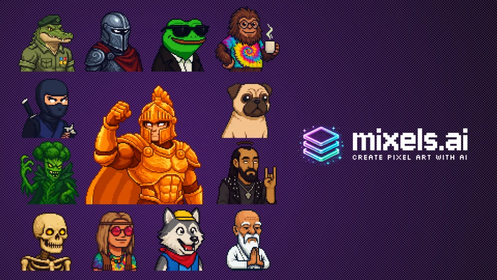 Mixels.ai homepage screenshot, image generation AI tool