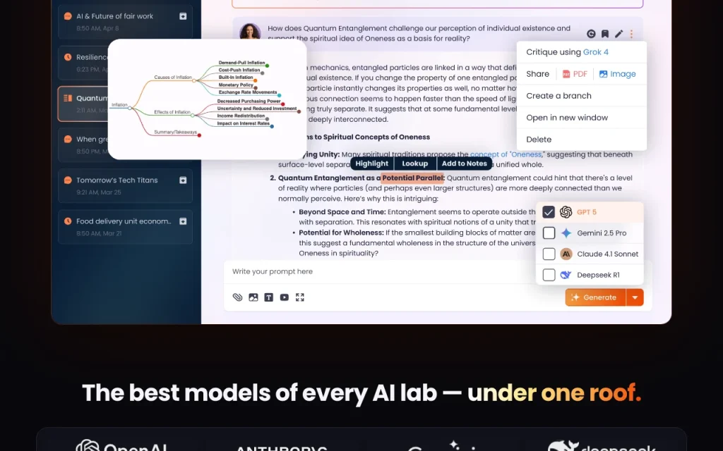 Mnemosphere página principal — captura de pantalla de la herramienta de IA investigación y búsqueda, Oct 2, 2026
