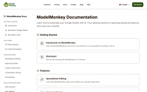 ModelMonkey documentation — screenshot of the productivity & writing AI tool, 2026-10-02