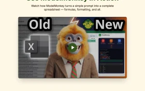 ModelMonkey homepage — screenshot of the productivity & writing AI tool, 2026-10-02