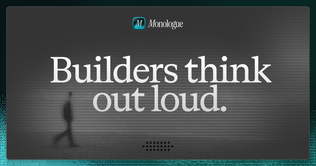 Monologue homepage screenshot, audio & voice AI tool