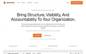 MonsterOps homepage — screenshot of the productivity & writing AI tool, 2026-10-02