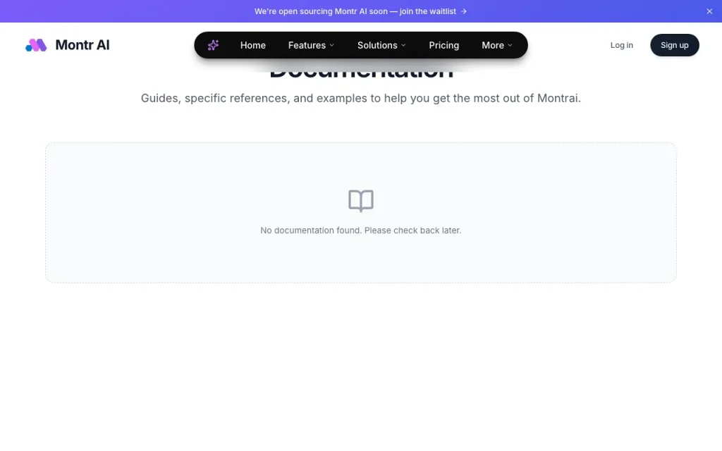Montr AI documentation — screenshot of the productivity & writing AI tool, Oct 1, 2026