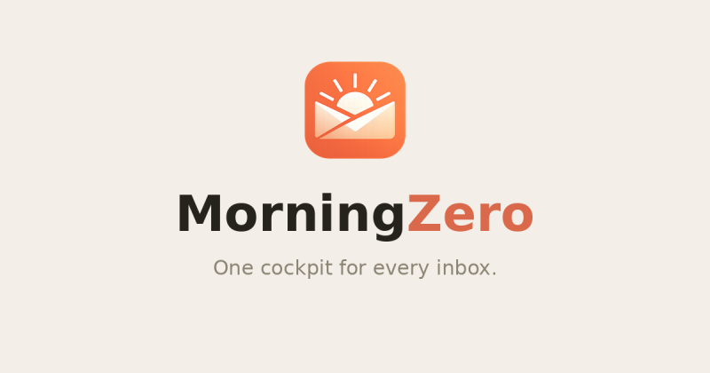 MorningZero homepage screenshot, productivity & writing AI tool