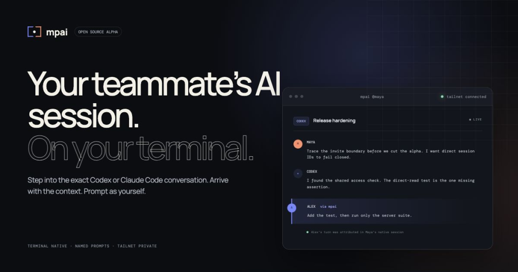 mpai homepage screenshot, coding AI tool