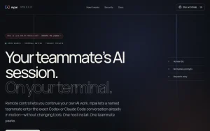 mpai homepage — screenshot of the coding AI tool, 2026-10-02