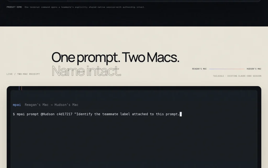 mpai homepage — screenshot of the coding AI tool, Oct 2, 2026